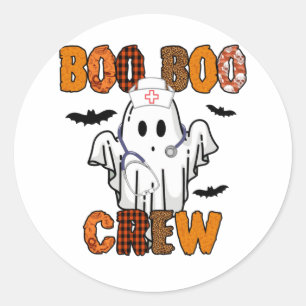Adesivo Halloween Boo Boo Crew Nurse Aniversário