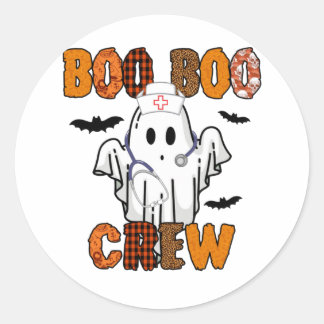 Adesivo Halloween Boo Boo Crew Nurse Aniversário