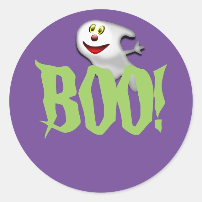 Adesivo Halloween Boo Ghost Stickers (Frente)