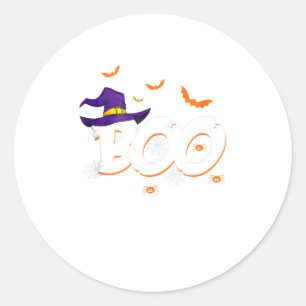 Adesivo Halloween Boo Gift Witt Hat Spider Trick ou Treine