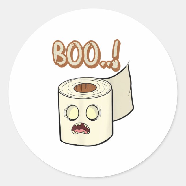 Adesivo Halloween Boo Paper Towel Ghost Hunting Floa (Frente)