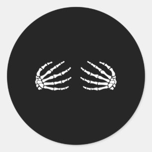 Adesivo Halloween Boo Skeleton Mãos Figurino De Diversão D