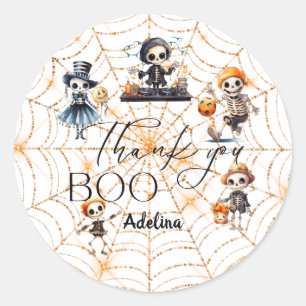 Adesivo Halloween Boo Spooky Skeletons Chá de fraldas