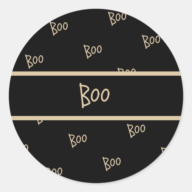 Adesivo Halloween boo typography (Frente)
