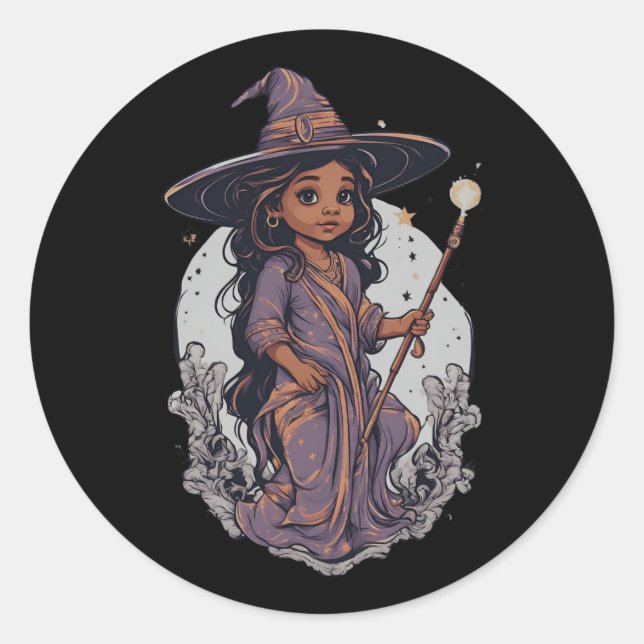 Adesivo Halloween, bruxa 7 bebê, bruxa divertida, para cri (Frente)