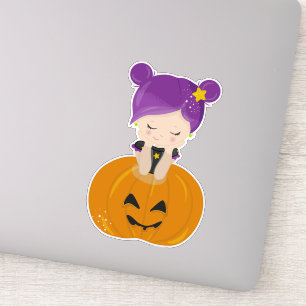 Adesivo Halloween, Bruxa, Abóbora, Boo, Truque Ou Tratamen