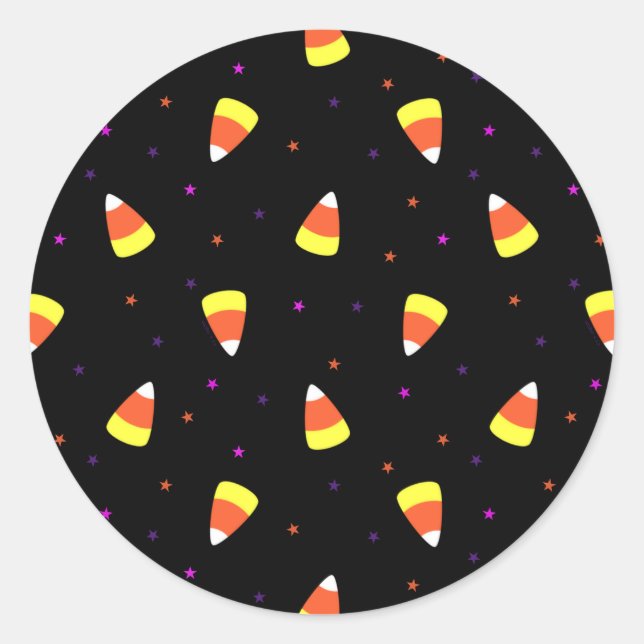 Adesivo Halloween Candy Corn Pattern (Frente)