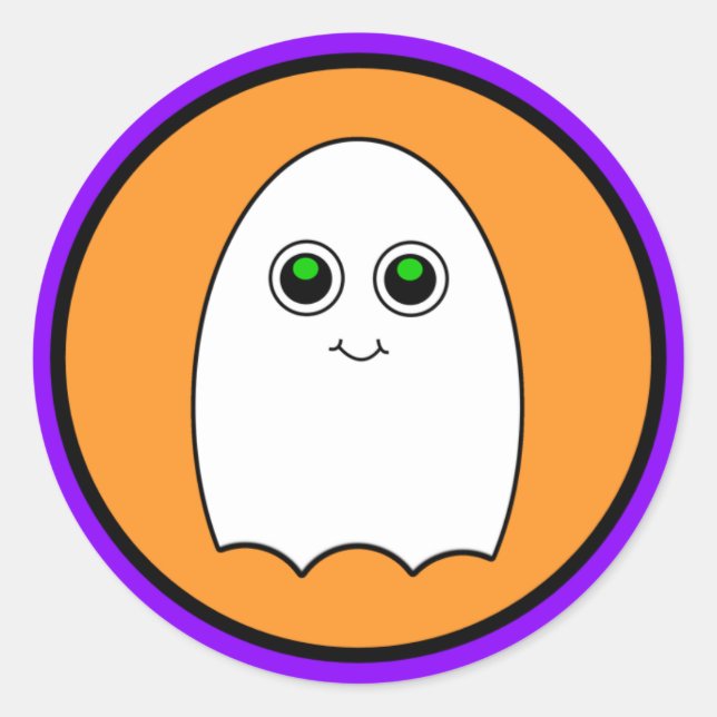 Adesivo Halloween Cartoon Ghost (Frente)