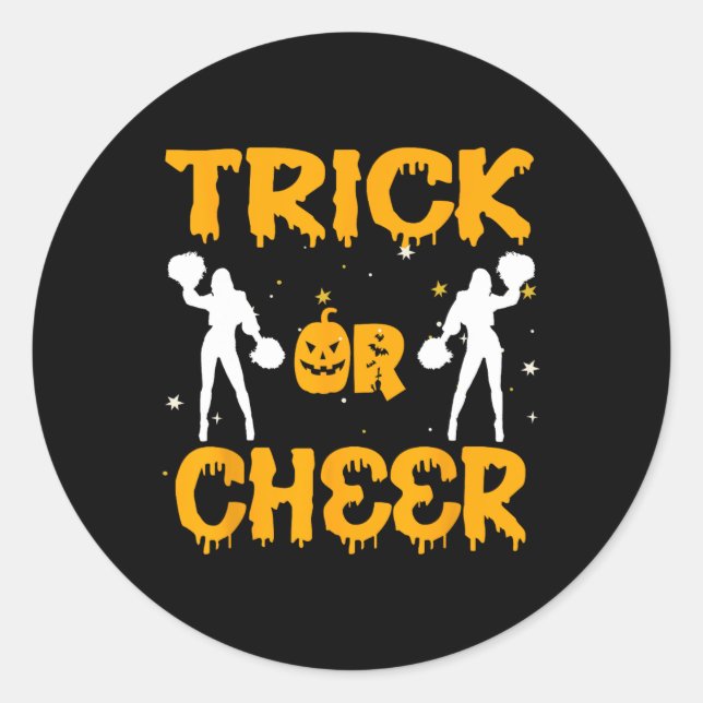 Adesivo Halloween Cheerhead Funny Cheerleader C (Frente)
