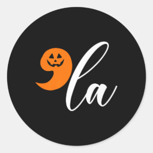 Adesivo Halloween Comma La Funny Pumpkin Kamala Harris Pre