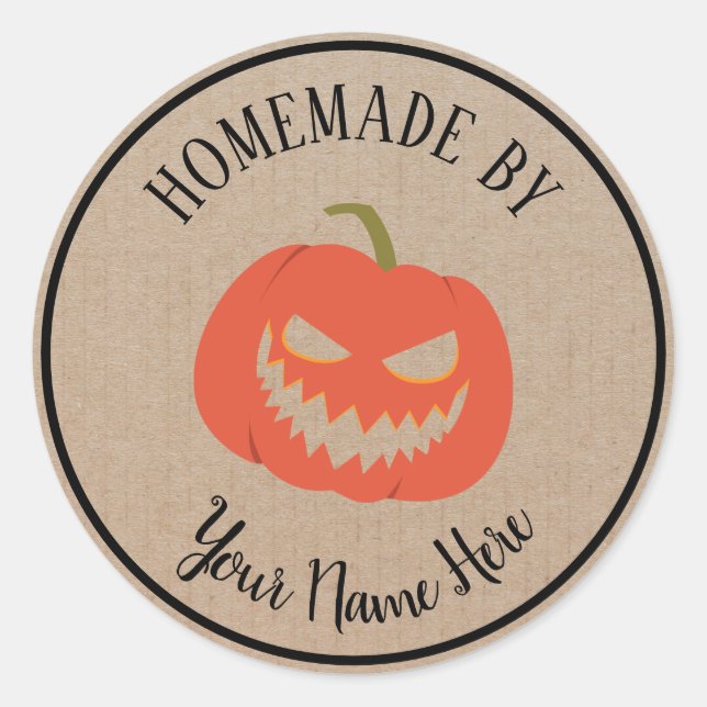 Adesivo Halloween Cookie Cake Homemade Do Artesanato Vinta (Frente)