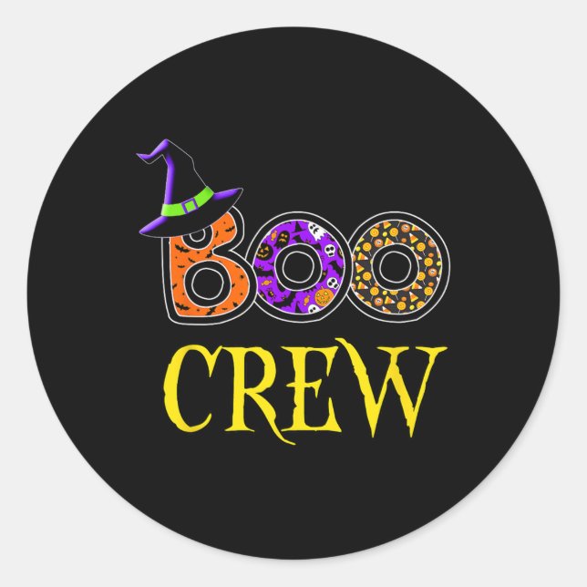 Adesivo Halloween Costume Boo Crew (Frente)