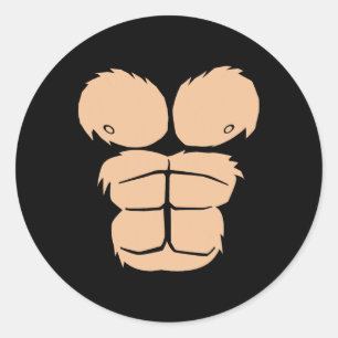 Adesivo Halloween Costume Divertido Macaco Gorilla Chest S