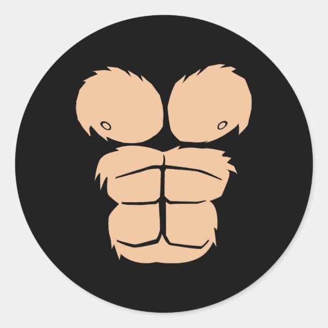 Adesivo Halloween Costume Divertido Macaco Gorilla Chest S (Frente)