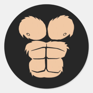 Adesivo Halloween Costume Divertido Macaco Gorilla Chest S