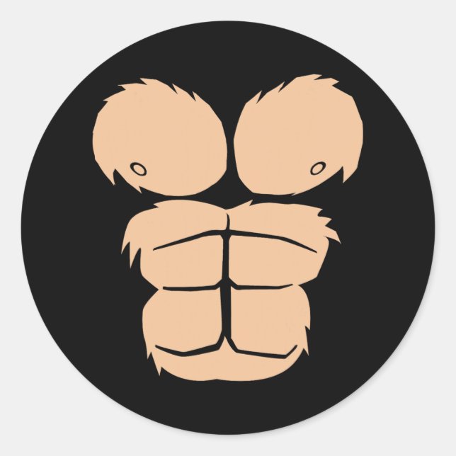 Adesivo Halloween Costume Divertido Macaco Gorilla Chest S (Frente)