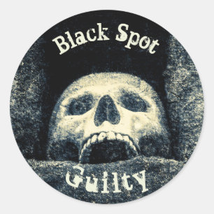 Adesivo Halloween Crânio Negro Culpado
