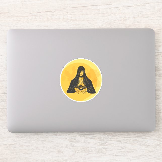 Adesivo Halloween da Lua da Fortune Teller (Computador)