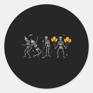 Adesivo Halloween Dancing Skeletons Party Balon Music Cu
