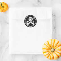 Halloween de Black and White Skull e Cross Bones