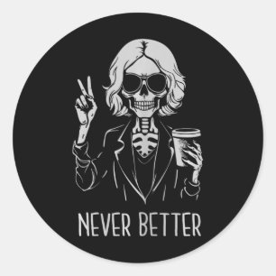 Adesivo Halloween de café da Copa do Bebendo sem melhor es