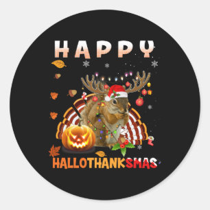 Adesivo Halloween De Esquilo E Feliz Natal Hallo