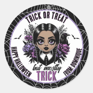 Adesivo Halloween de uma gótica bonita