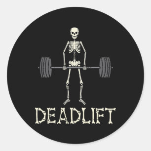 Adesivo Halloween Deadelevador Skeleton Gym Workout Figuru