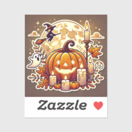 Adesivo Halloween Decal - Pumpkin, Bruxa, Fantasma e Lua C