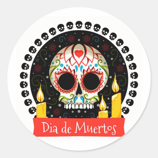 Adesivo Halloween Dia De Muertos (Frente)