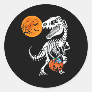 Adesivo Halloween Dinossaur T Rex Skeleton Garotos Assusta