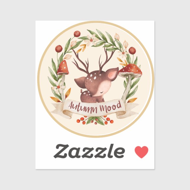 Adesivo Halloween do clima de outono (Folha)