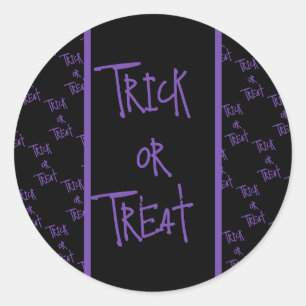 Adesivo Halloween doces ou travessuras preto e roxo