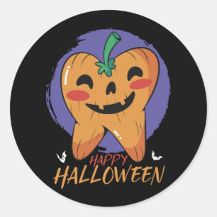 Adesivo Halloween Engraçado Dentista Pumpkin
