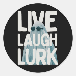Adesivo Halloween Engraçado Lurk Ao Vivo Ria Com O Fantasm