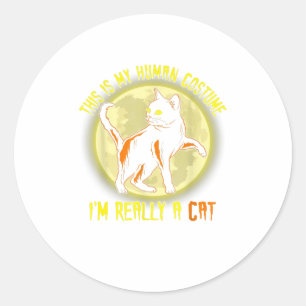 Adesivo Halloween Este é meu Figurino Humano