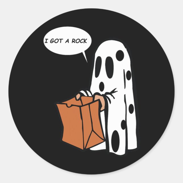 Adesivo Halloween Eu Tenho Um Fantasma De Rock (Frente)