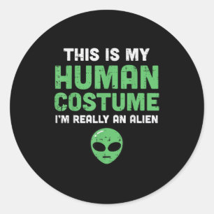 Adesivo Halloween Figurume Humano Sou Alienígena Homens En