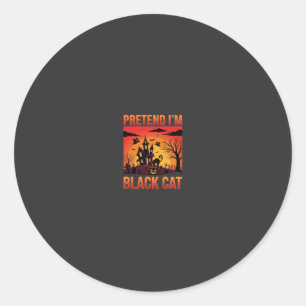 Adesivo Halloween Fingir Que Sou Gato Preto Casa Assombrad
