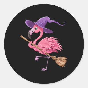 Adesivo Halloween Flamingo Witch Hats Assustadora Costumes