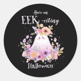 Adesivo Halloween Floral Ghost