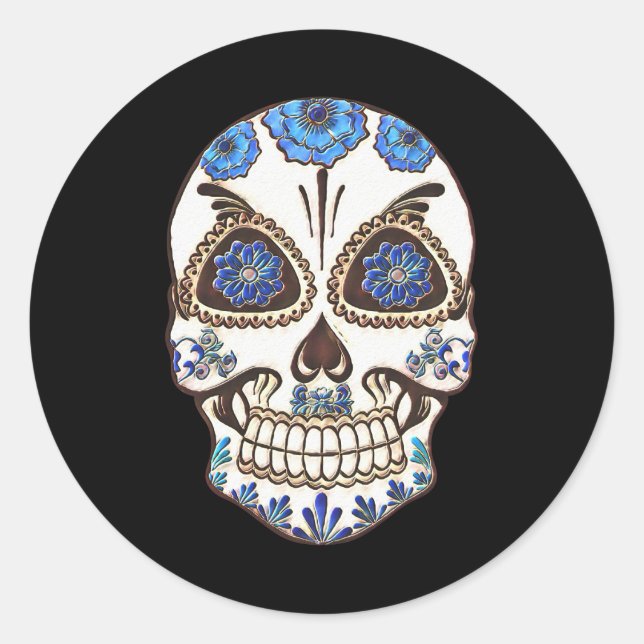 Adesivo Halloween Floral Sugar Skype (Frente)