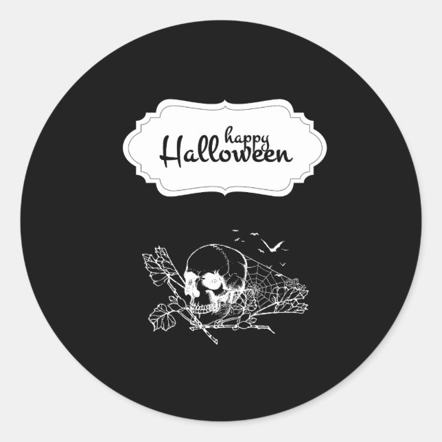 Adesivo Halloween Floral Sugar Skype (Frente)