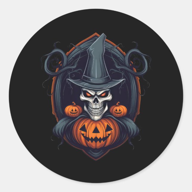 Adesivo Halloween Floral Sugar Skype (Frente)