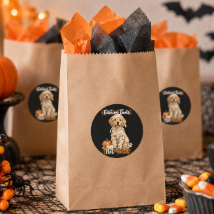 Adesivo Halloween Fofo Retriever Dourado Múmia Truques Pre