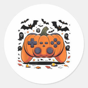 Adesivo Halloween Gaming Pumpkin Controller Spooky Video G