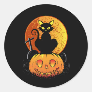 Adesivo halloween gato preto
