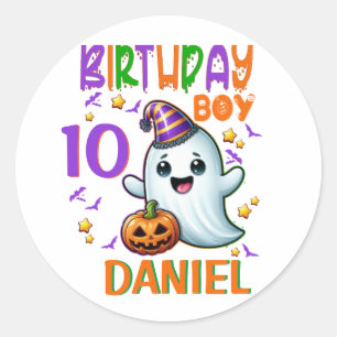 Adesivo Halloween Ghost Birthday Boy Spooky Party Design