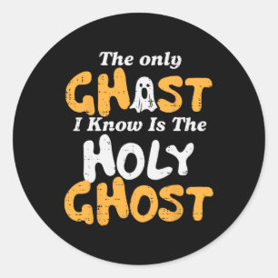 Adesivo Halloween Ghost Conheço Homens Sagrados Cristãos