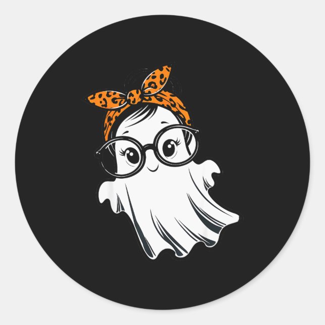 Adesivo Halloween Ghost Gles Girl Ghost Costume Eyegl Wome (Frente)